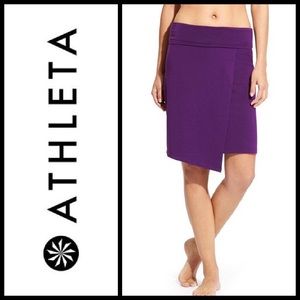 NEW  Athleta Fold Purple Midi Skirt XSmall Purple NEW